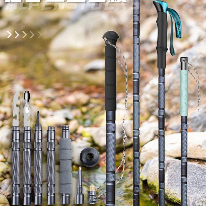 Folding Telescopic Trekking Pole 106–143cm (390g) – 5 sections 106cm Outdoor Gear for 106cm (1 view)