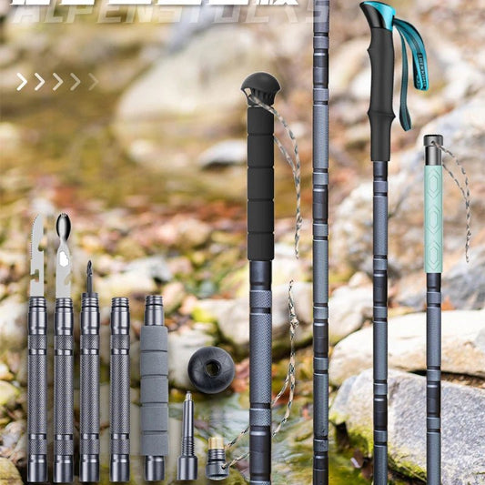 Folding Telescopic Trekking Pole 106–143cm (390g) – 5 sections 106cm Outdoor Gear for 106cm (1 view)