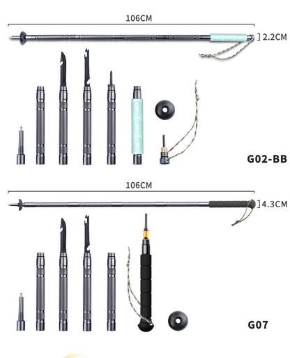 Folding Telescopic Trekking Pole 106–143cm (390g) – 5 sections 106cm Outdoor Gear for 106cm (3 view)