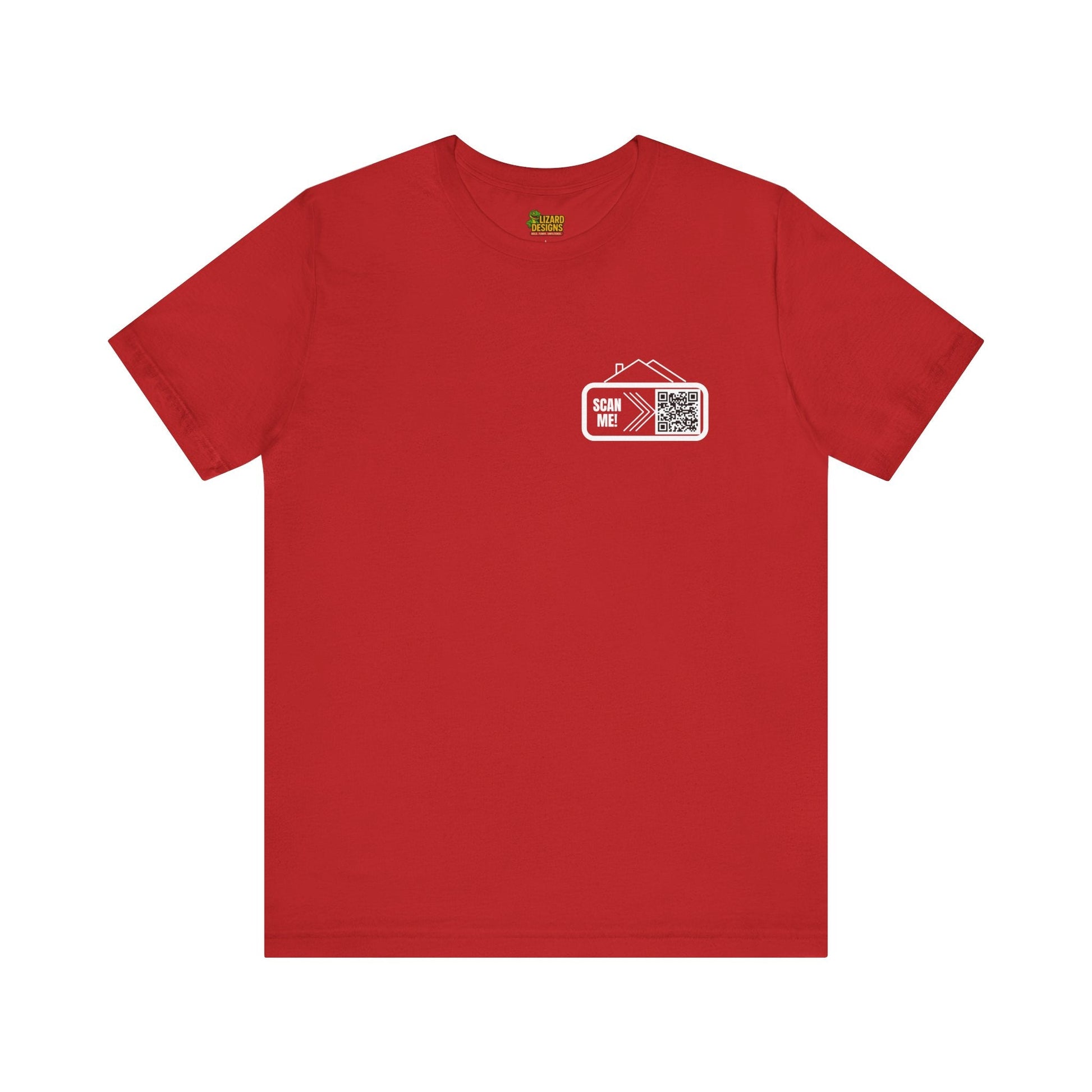 Follow Me to Your New Home – Custom QR Code Real Estate Shirt – Red T-Shirt for affordable clothing (41 view)