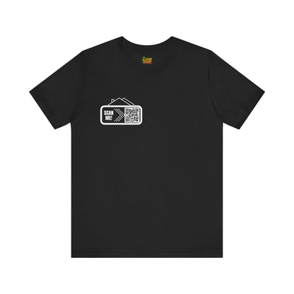 Follow Me to Your New Home – Custom QR Code Real Estate Shirt – Black T-Shirt by Printify