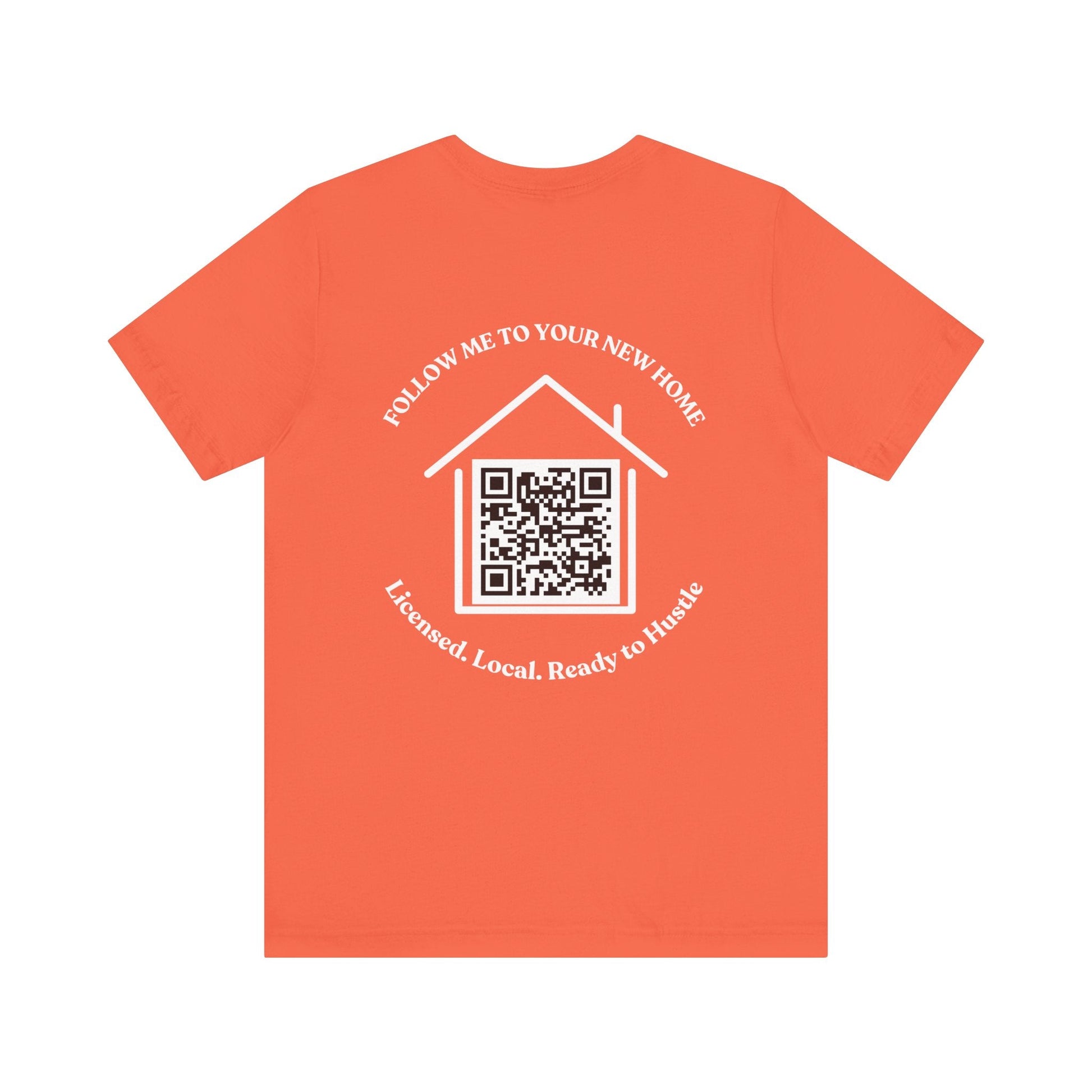 Follow Me to Your New Home – Custom QR Code Real Estate Shirt – Coral T-Shirt for affordable clothing (6 view)