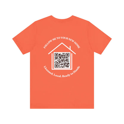 Follow Me to Your New Home – Custom QR Code Real Estate Shirt – Coral T-Shirt for affordable clothing (6 view)