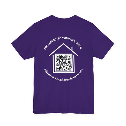 Follow Me to Your New Home – Custom QR Code Real Estate Shirt – Team Purple T-Shirt for affordable clothing (36 view)