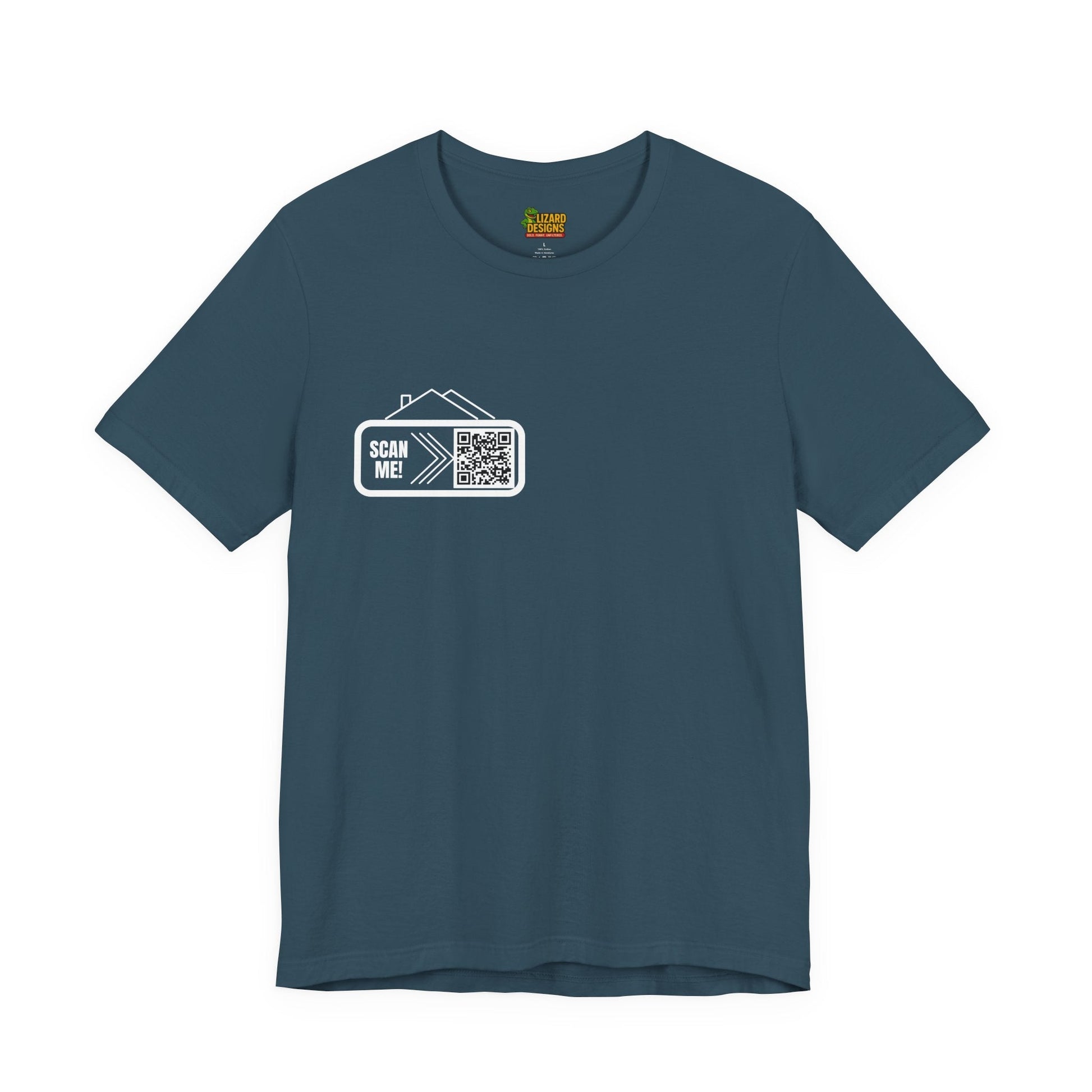 Follow Me to Your New Home – Custom QR Code Real Estate Shirt – Deep Teal T-Shirt for affordable clothing (27 view)
