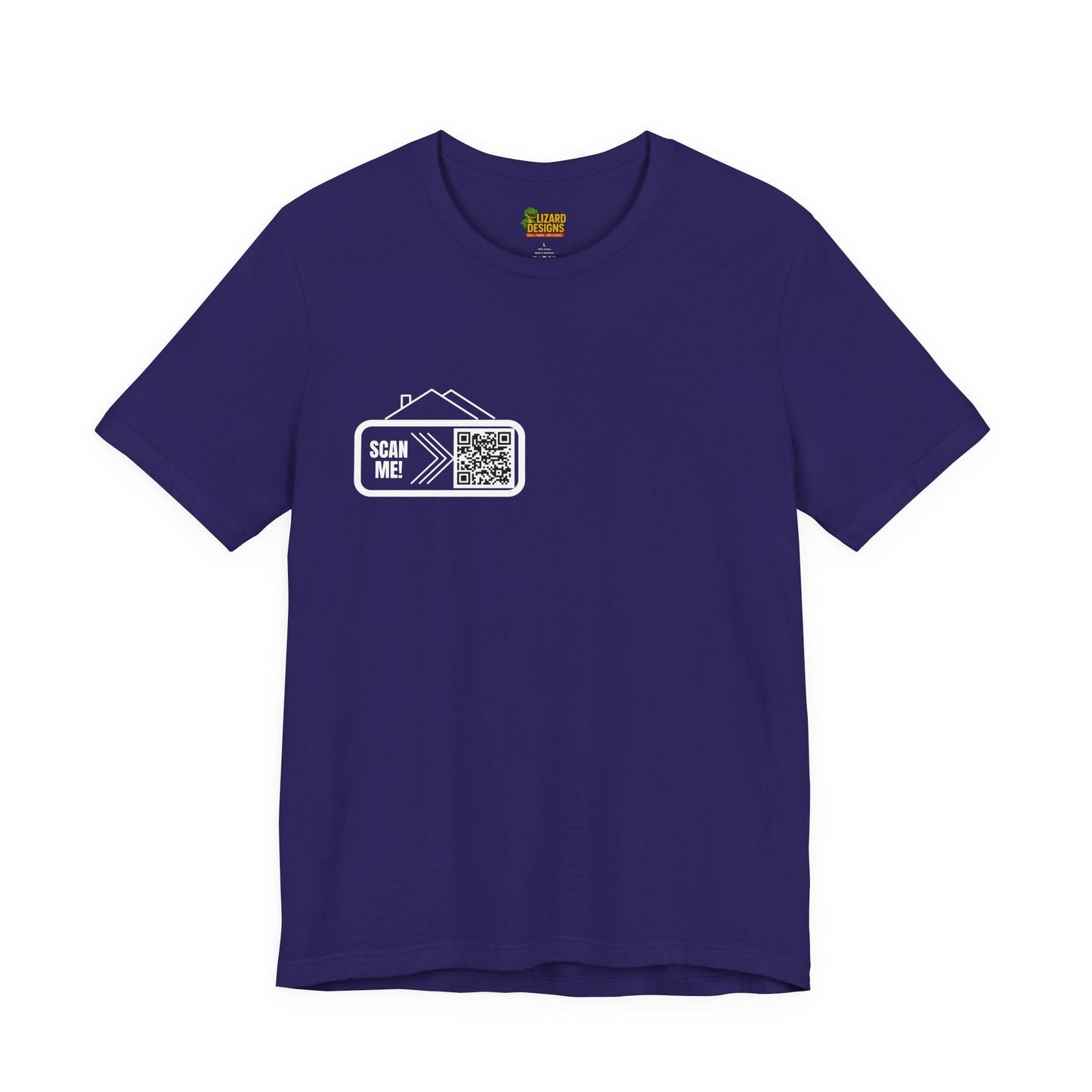 Follow Me to Your New Home – Custom QR Code Real Estate Shirt – Team Navy T-Shirt by Printify