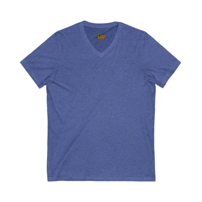 Follow Me to Your New Home V - Neck– Custom QR Code Real Estate Tee – Heather True Royal T-Shirt for Casual Shirt (6 view)