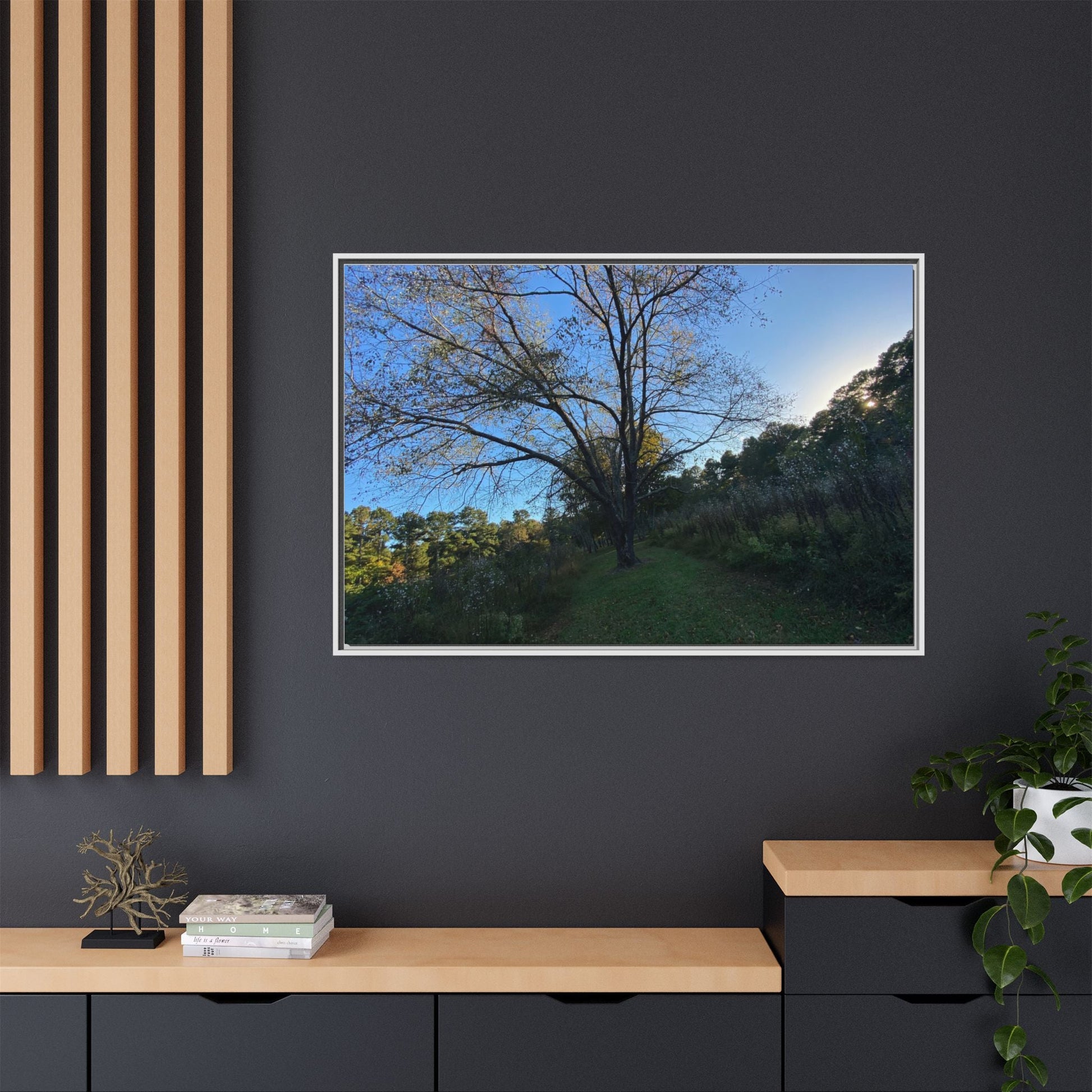 Framed Matte Canvas Art Print, Nature Wall Decor, Living Room Artwork, Gift for Nature Lovers, Home Office Decor, Rustic Vibes – 60" x 40" (Horizontal) Canvas for Art for Living Room (65 view)