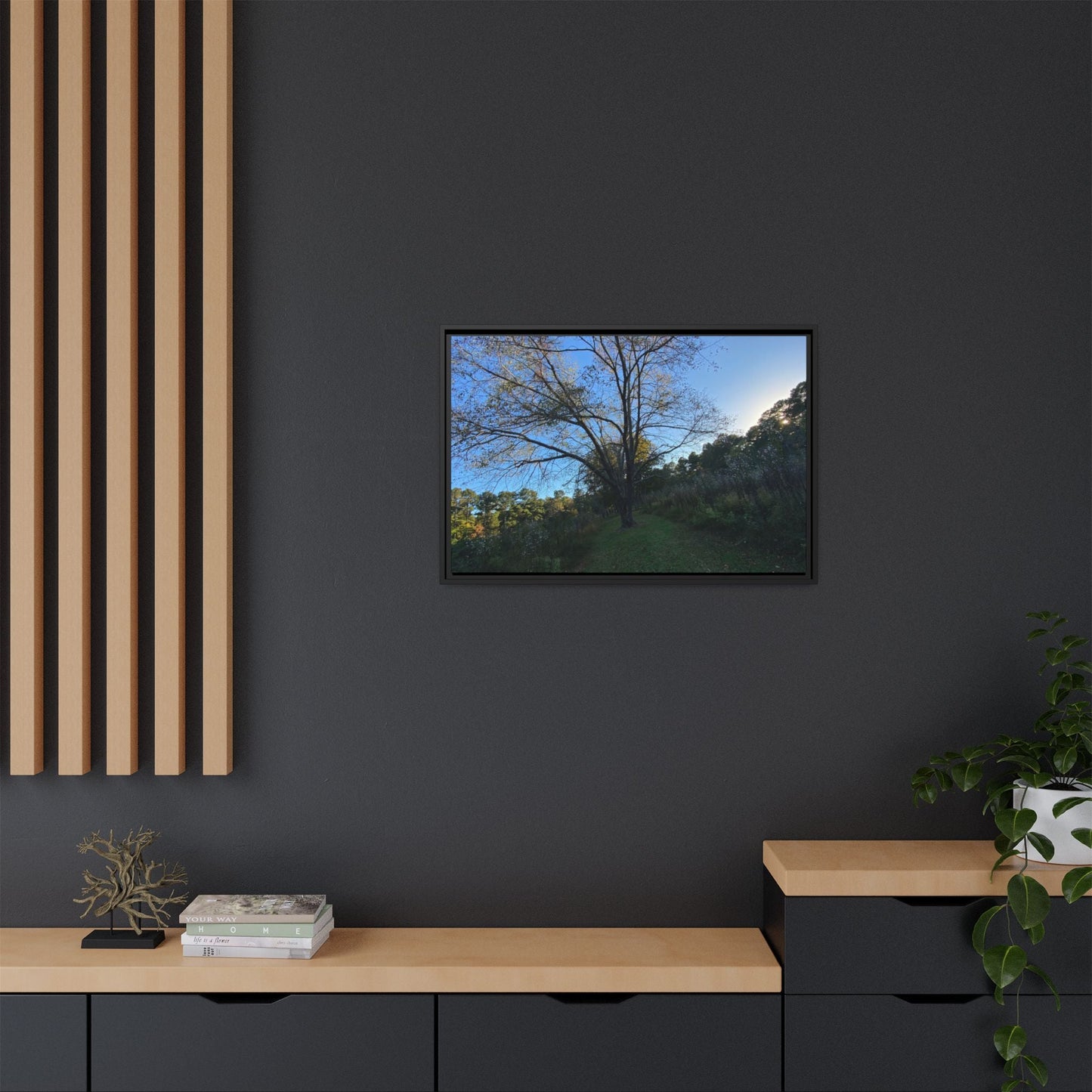 Framed Matte Canvas Art Print, Nature Wall Decor, Living Room Artwork, Gift for Nature Lovers, Home Office Decor, Rustic Vibes – 60" x 40" (Horizontal) Canvas for Art for Living Room (41 view)