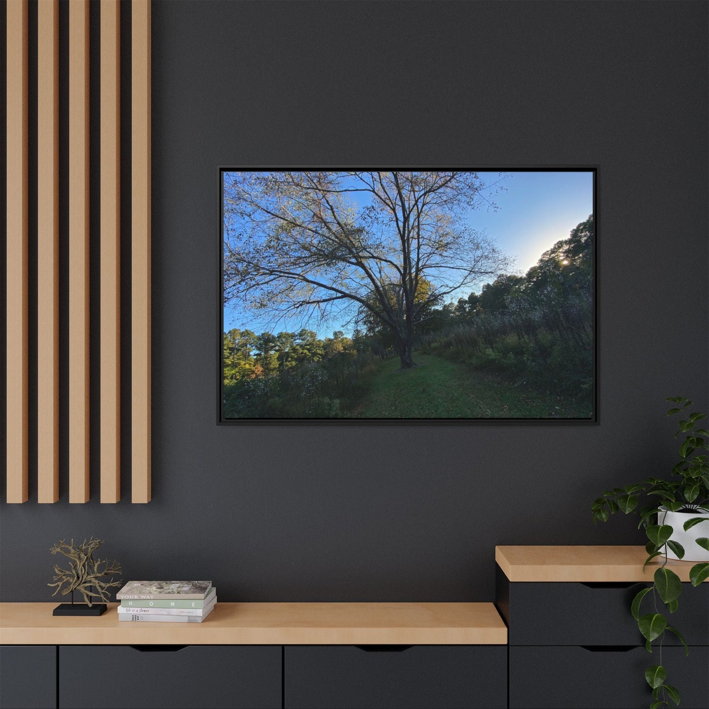 Framed Matte Canvas Art Print, Nature Wall Decor, Living Room Artwork, Gift for Nature Lovers, Home Office Decor, Rustic Vibes – 60" x 40" (Horizontal) Canvas for Art for Living Room (47 view)