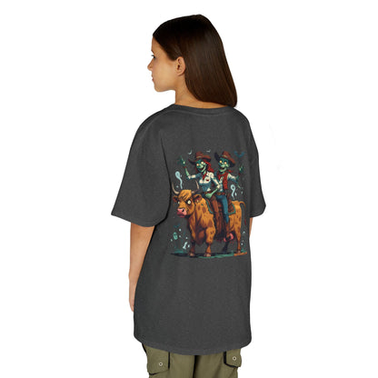 Fun Cowboy Zombie Kids Tee, Kids Halloween T-Shirt, Unique Graphic Tee for Boys and Girls, Cowboy Shirt, Spooky Kids Apparel – Irish Green Kids clothes for Animal Graphic Tee (14 view)