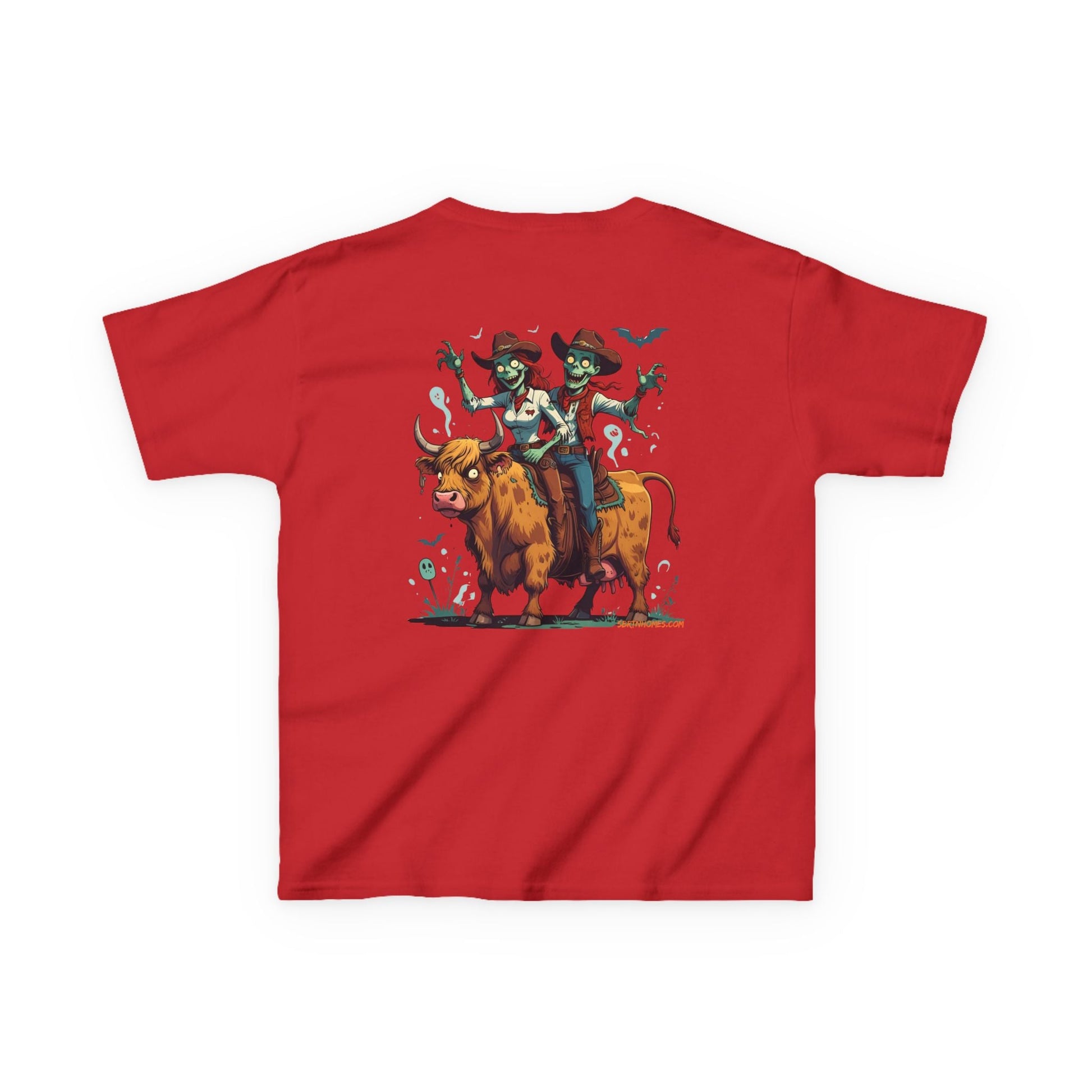 Fun Cowboy Zombie Kids Tee, Kids Halloween T-Shirt, Unique Graphic Tee for Boys and Girls, Cowboy Shirt, Spooky Kids Apparel – Heliconia Kids clothes for Animal Graphic Tee (33 view)