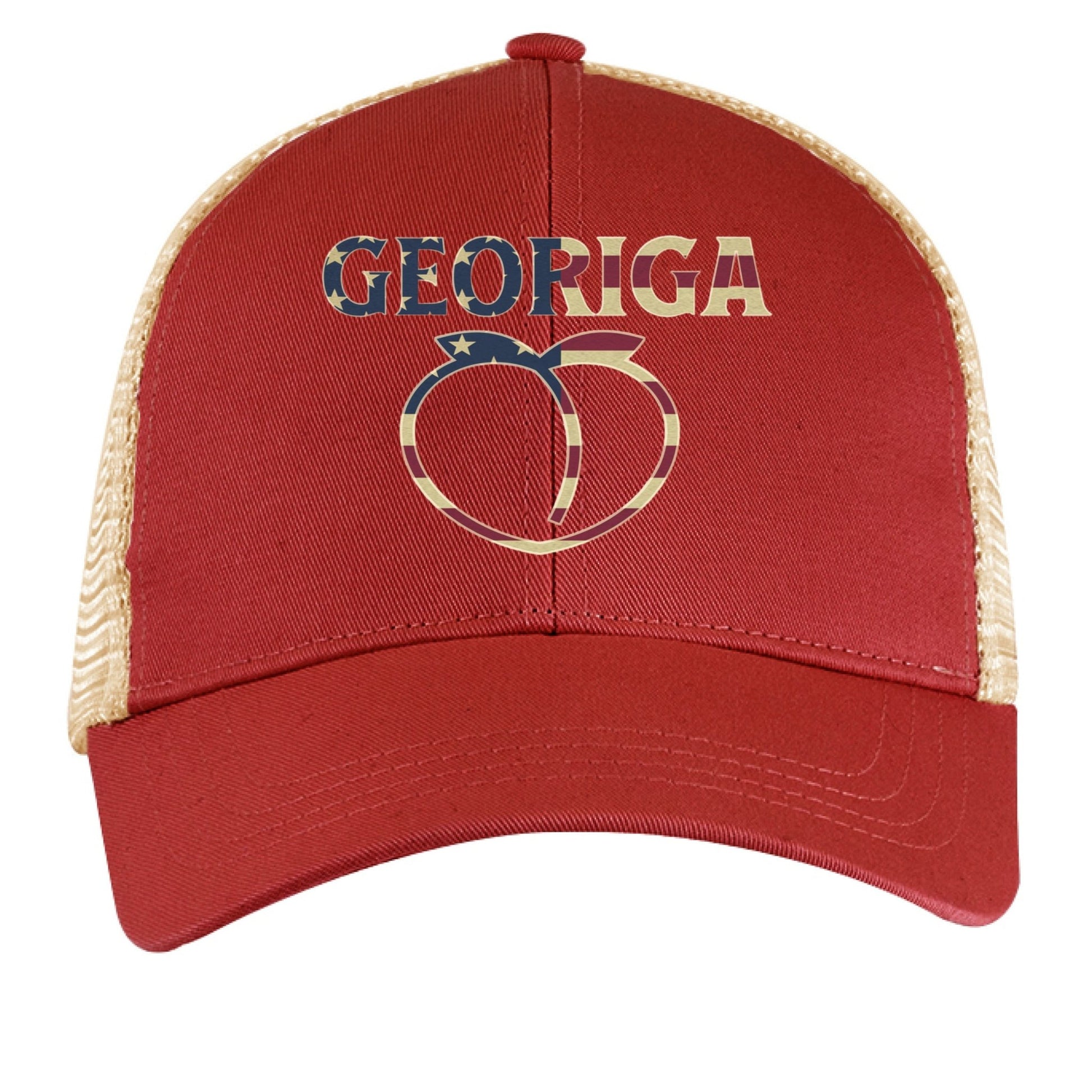 Georgia Trucker Hat – Retro American Peach Pride | Patriotic Apparel – PICANTE/ OYSTER Hats for American Apparel (11 view)