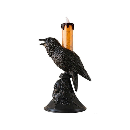 Halloween Crow Lantern – Spooky LED Candlelight Décor | Halloween Decorations – purple for Crow Lantern (1 view)