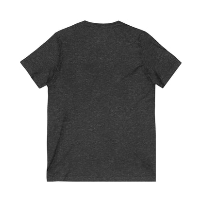 Happy Halloween Pumpkin Tee – Classic Jack - O’ - Lantern Graphic Shirt | Fall & Spooky Season V - Neck – Dark Grey Heather V - neck for bee lovers gift (10 view)