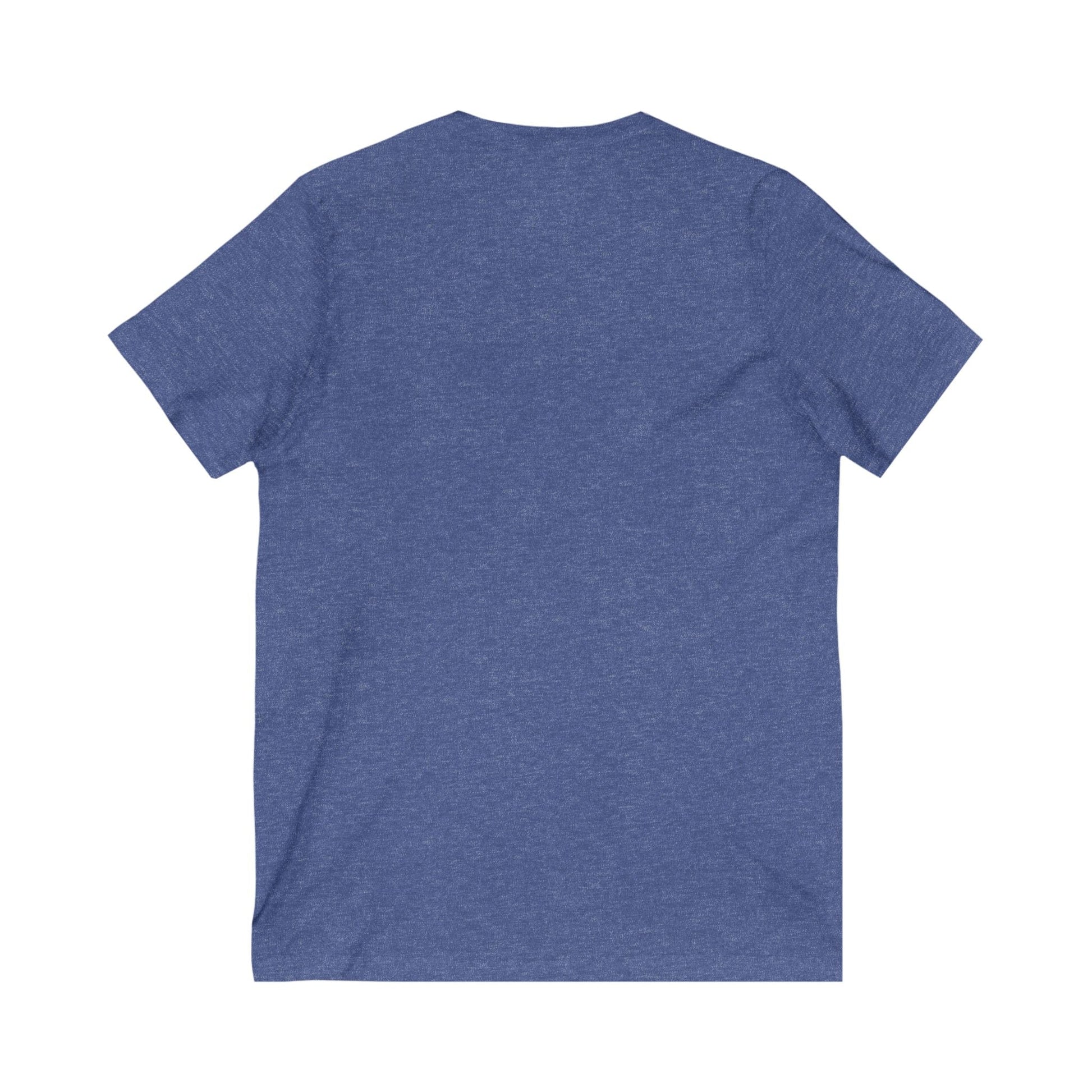 Happy Halloween Pumpkin Tee – Classic Jack - O’ - Lantern Graphic Shirt | Fall & Spooky Season V - Neck – Heather True Royal V - neck for bee lovers gift (6 view)
