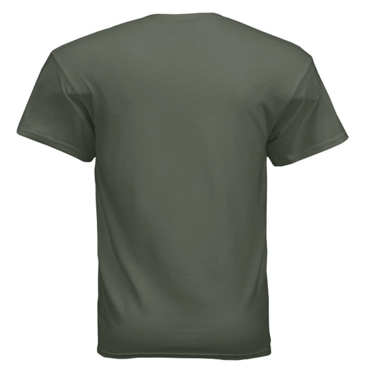Have Your Robot Call My Robot – Retro AI Humor Shirt | Clowns of E - Com – MILITARY GREEN T-Shirt for Apparel (2 view)