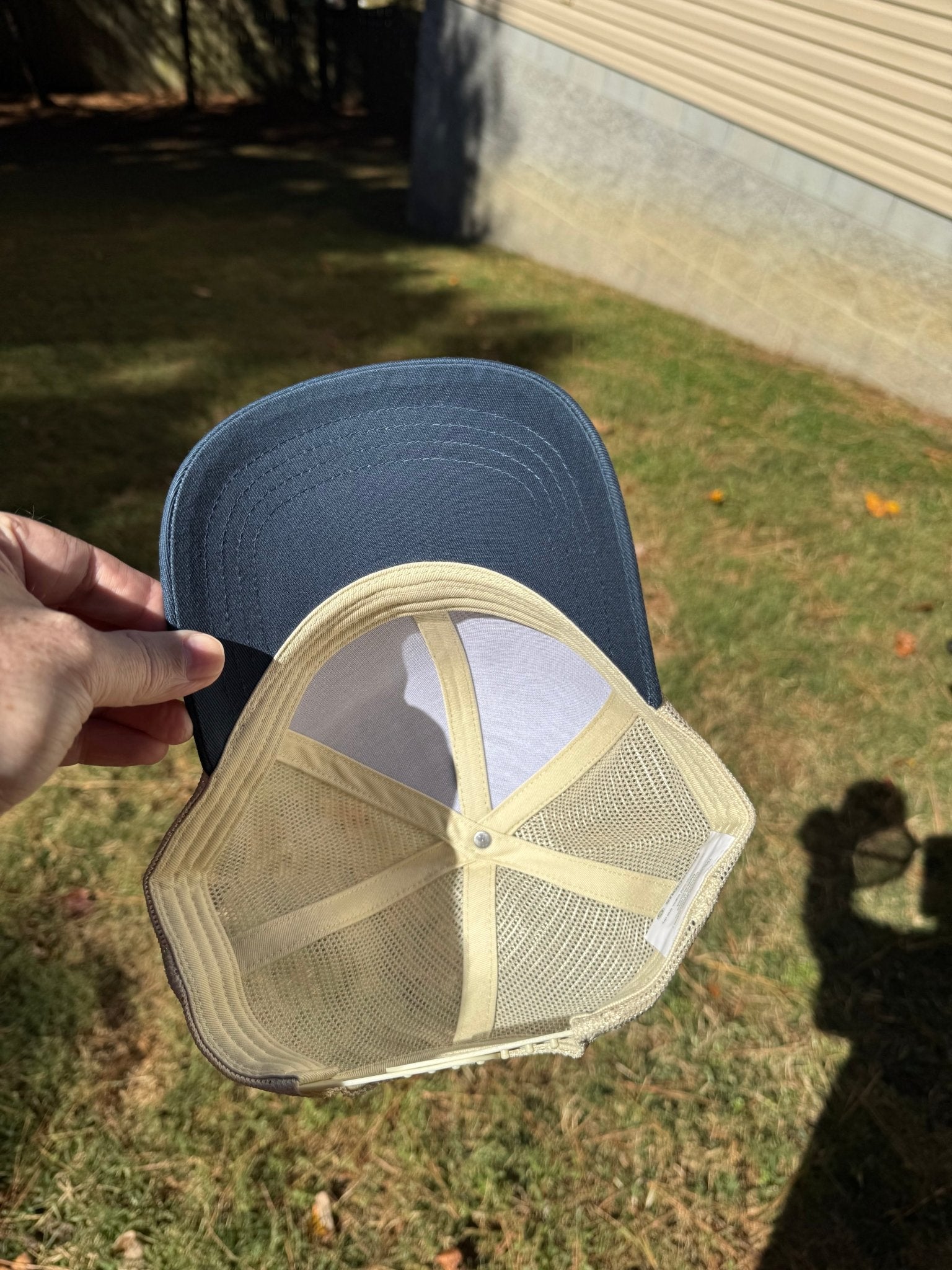 Have Your Robot Call My Robot – Retro AI Humor Trucker Hat | Clowns of E - Com – BLACK / BLACK Hats for Apparel (17 view)