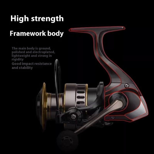 HE Series Spinning Reel All - metal Telescopic Fishing Rod Tossing – Metal Lotus Holding Pill Fishing Gear for (2 view)