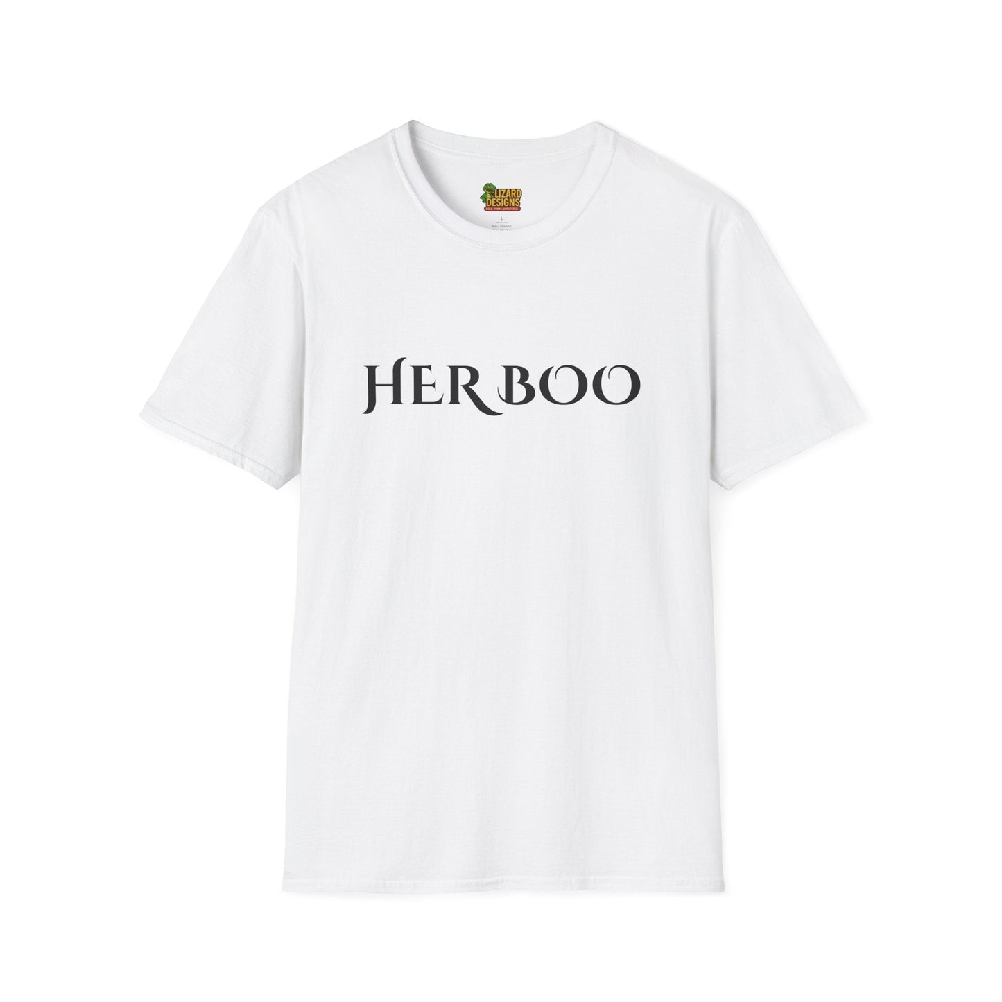 Her Boo Halloween Shirt – Matching Couples Tee | Spooky Season Apparel – White T-Shirt for Anniversary Gift (9 view)