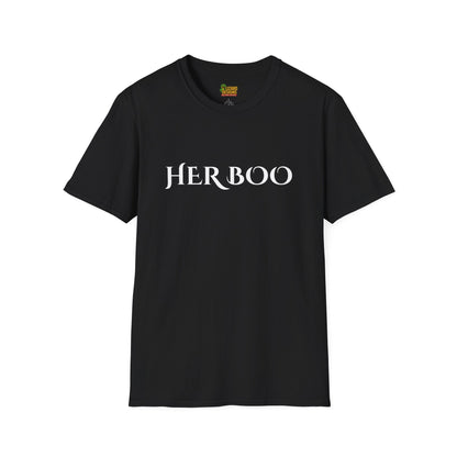 Her Boo Halloween Shirt – Matching Couples Tee | Spooky Season Apparel – Black T-Shirt for Anniversary Gift (3 view)