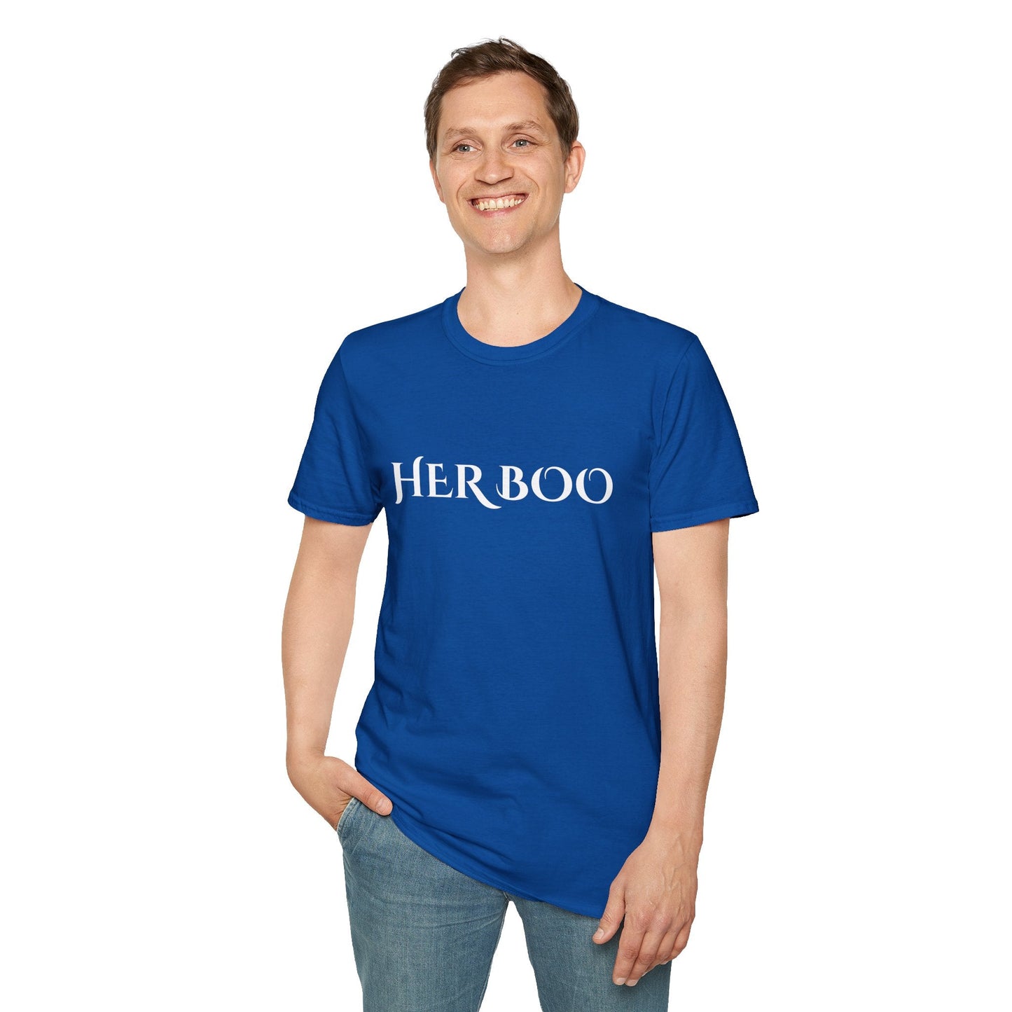 Her Boo Halloween Shirt – Matching Couples Tee | Spooky Season Apparel – Light Blue T-Shirt for Anniversary Gift (32 view)