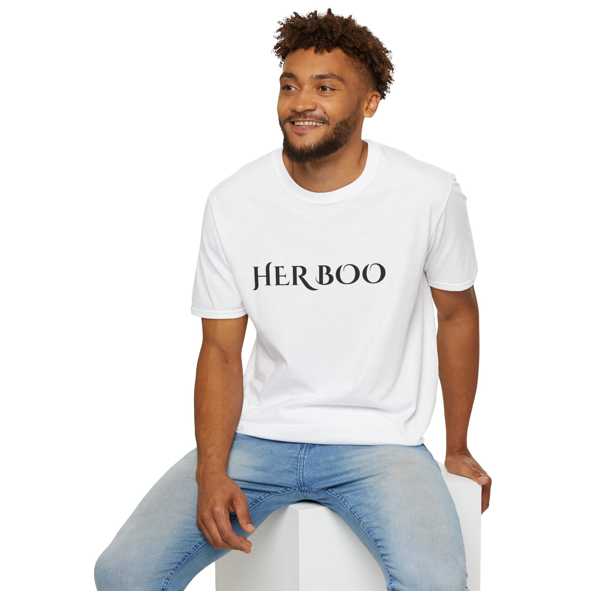 Her Boo Halloween Shirt – Matching Couples Tee | Spooky Season Apparel – Black T-Shirt for Anniversary Gift (7 view)