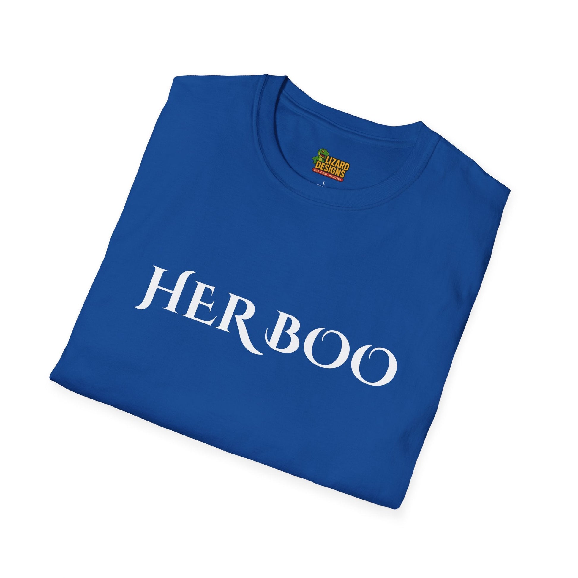 Her Boo Halloween Shirt – Matching Couples Tee | Spooky Season Apparel – Royal T-Shirt for Anniversary Gift (34 view)