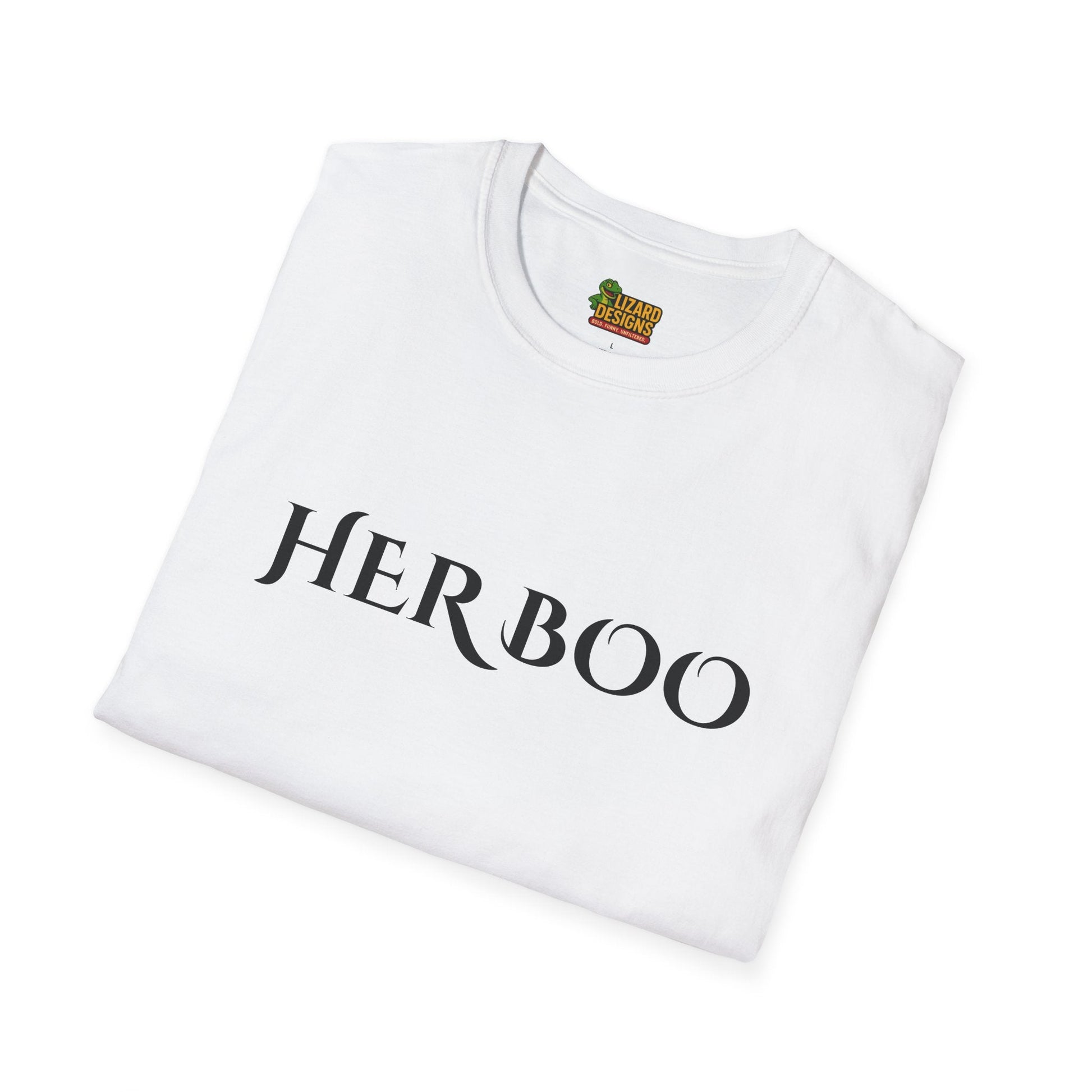 Her Boo Halloween Shirt – Matching Couples Tee | Spooky Season Apparel – White T-Shirt for Anniversary Gift (10 view)