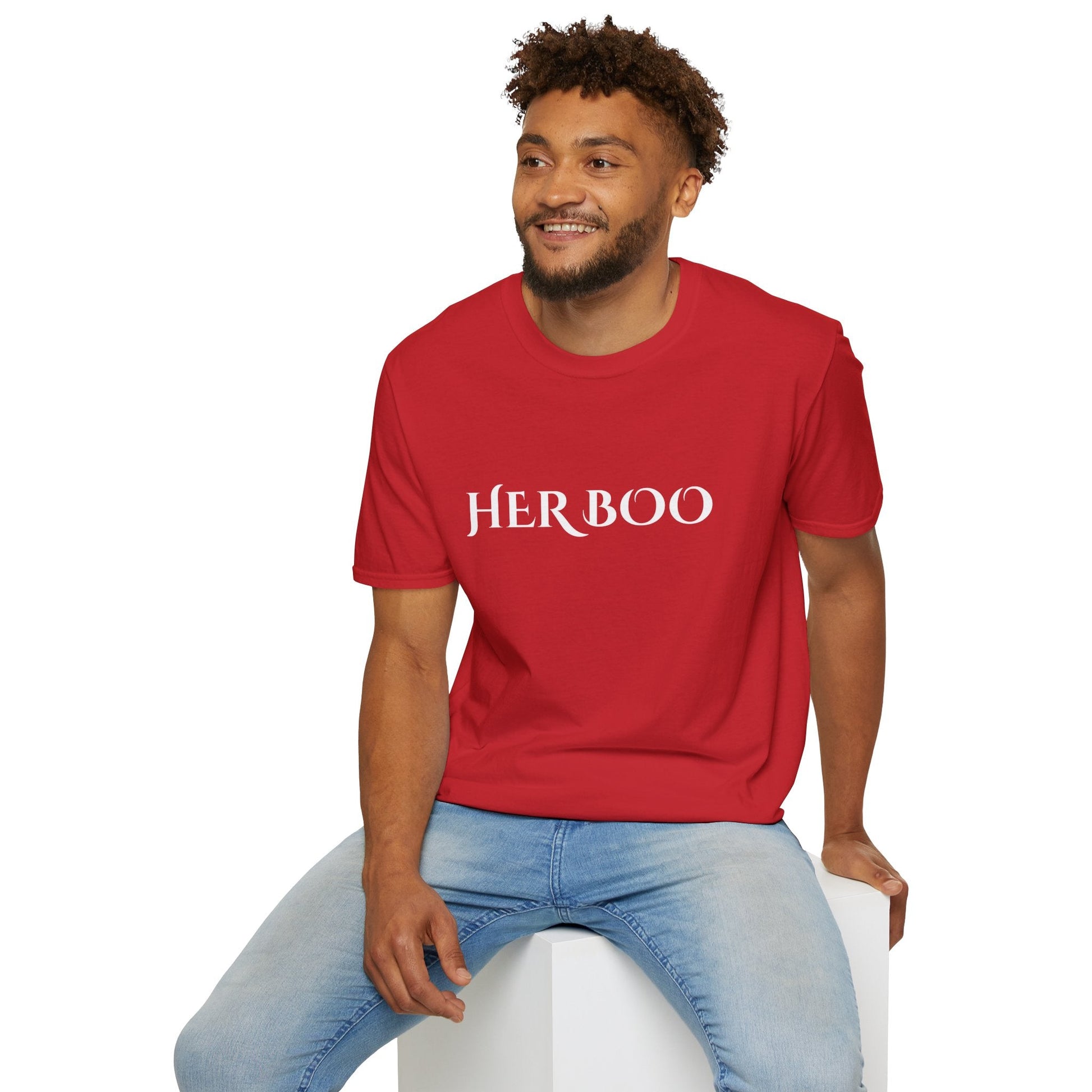 Her Boo Halloween Shirt – Matching Couples Tee | Spooky Season Apparel – Heather Navy T-Shirt for Anniversary Gift (49 view)