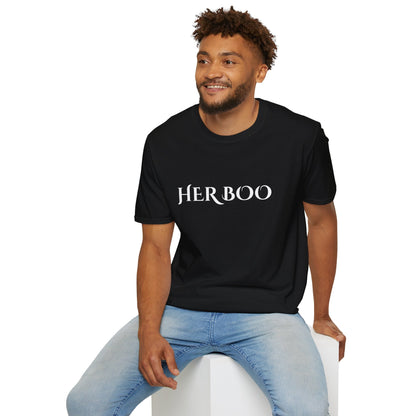 Her Boo Halloween Shirt – Matching Couples Tee | Spooky Season Apparel – Light Blue T-Shirt for Anniversary Gift (1 view)