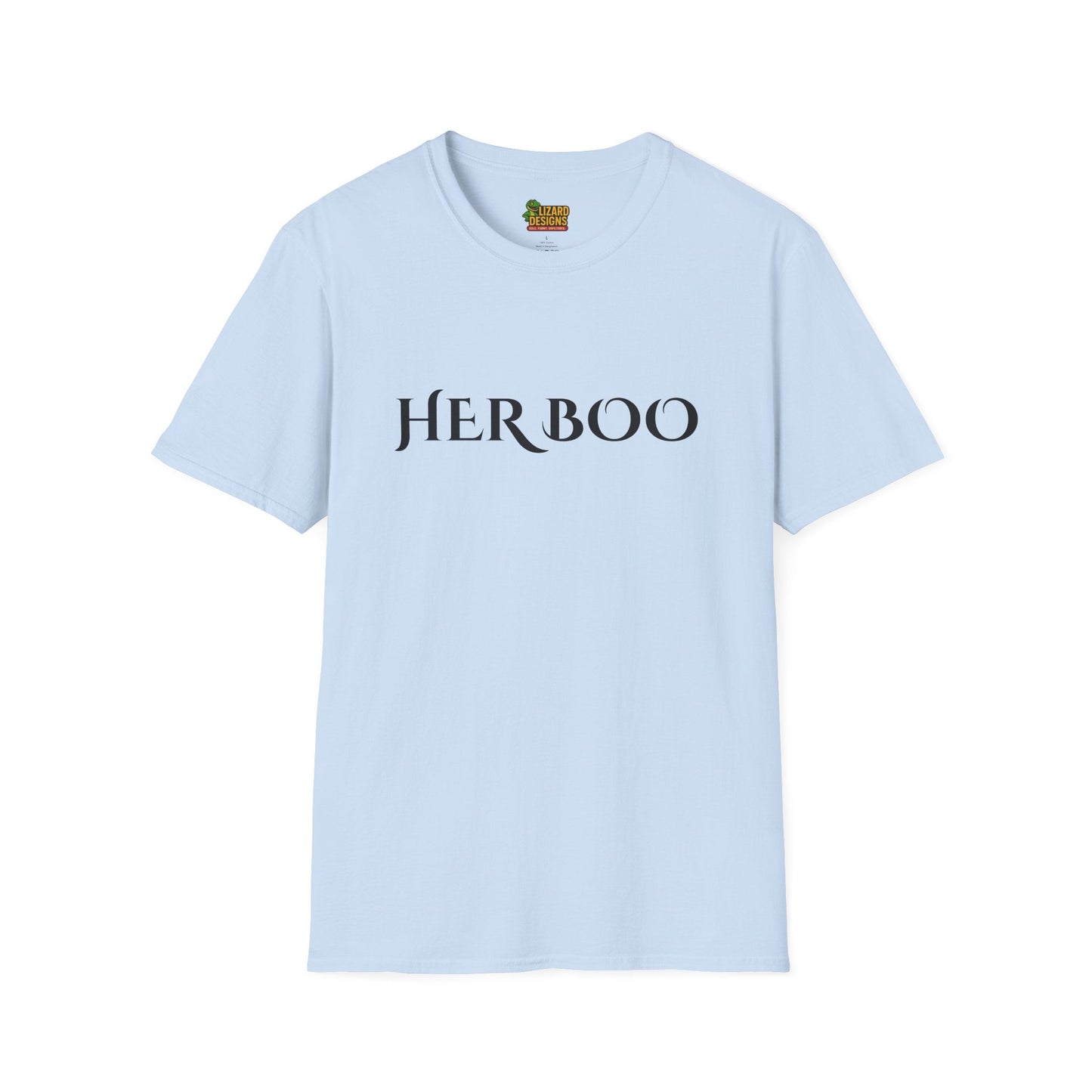 Her Boo Halloween Shirt – Matching Couples Tee | Spooky Season Apparel – Light Blue T-Shirt for Anniversary Gift (27 view)