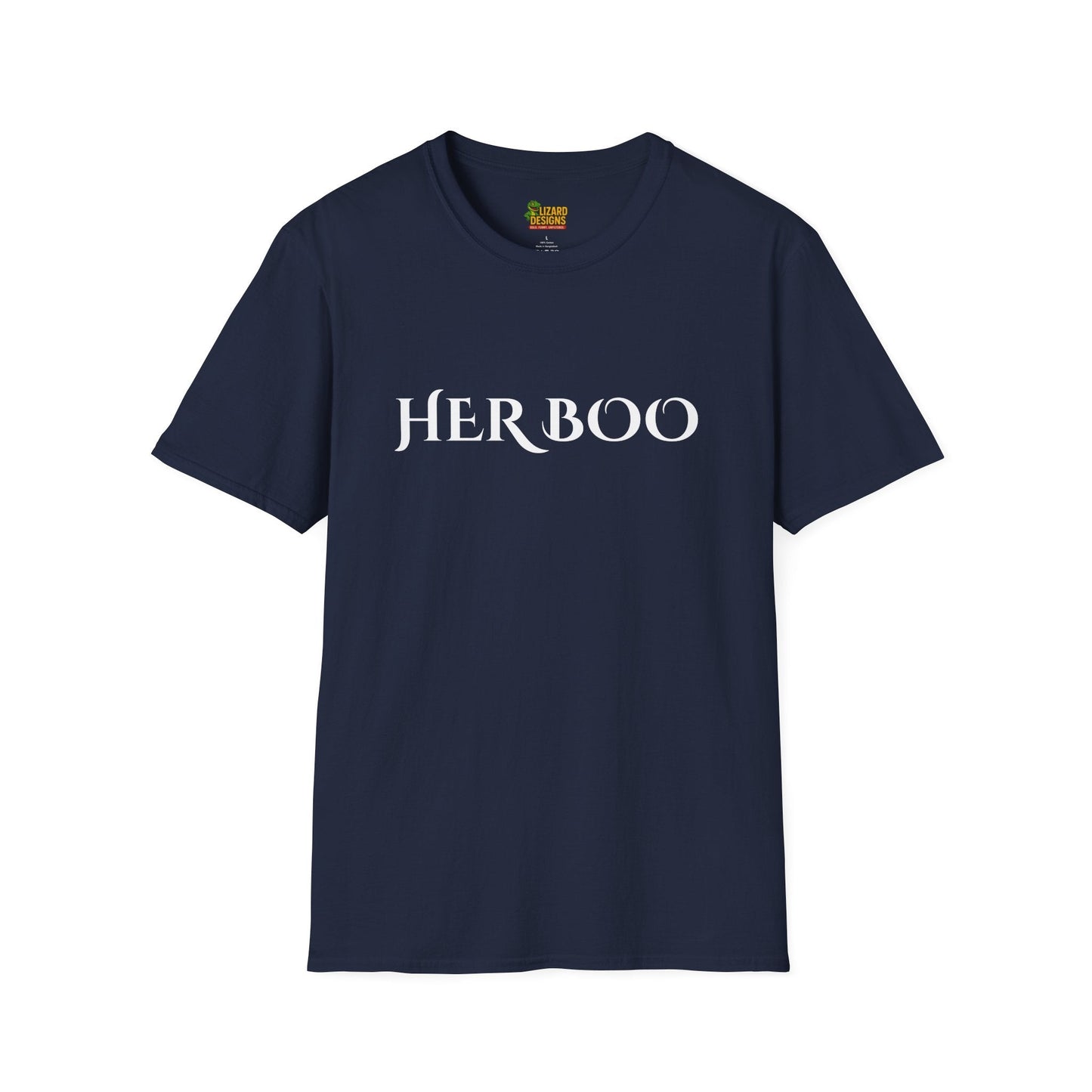 Her Boo Halloween Shirt – Matching Couples Tee | Spooky Season Apparel – Navy T-Shirt for Anniversary Gift (39 view)