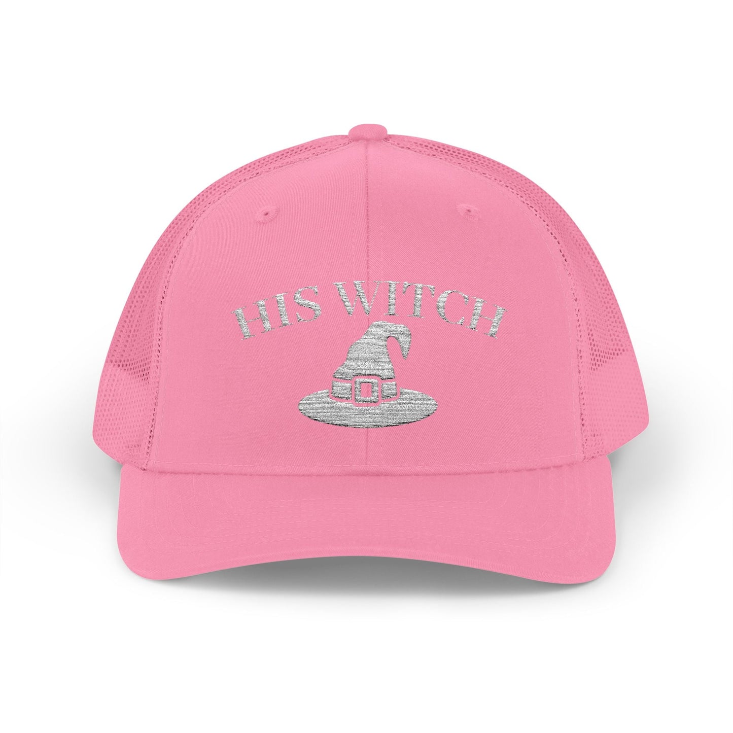 His Witch Halloween Hat – Embroidered Trucker Cap | Couples Matching Outfit – Pink Hats for Casual Fashion (40 view)
