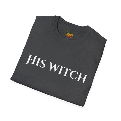 His Witch Halloween Shirt – Matching Couples Tee | Spooky Season Apparel – Dark Heather T-Shirt for Anniversary Gift (22 view)