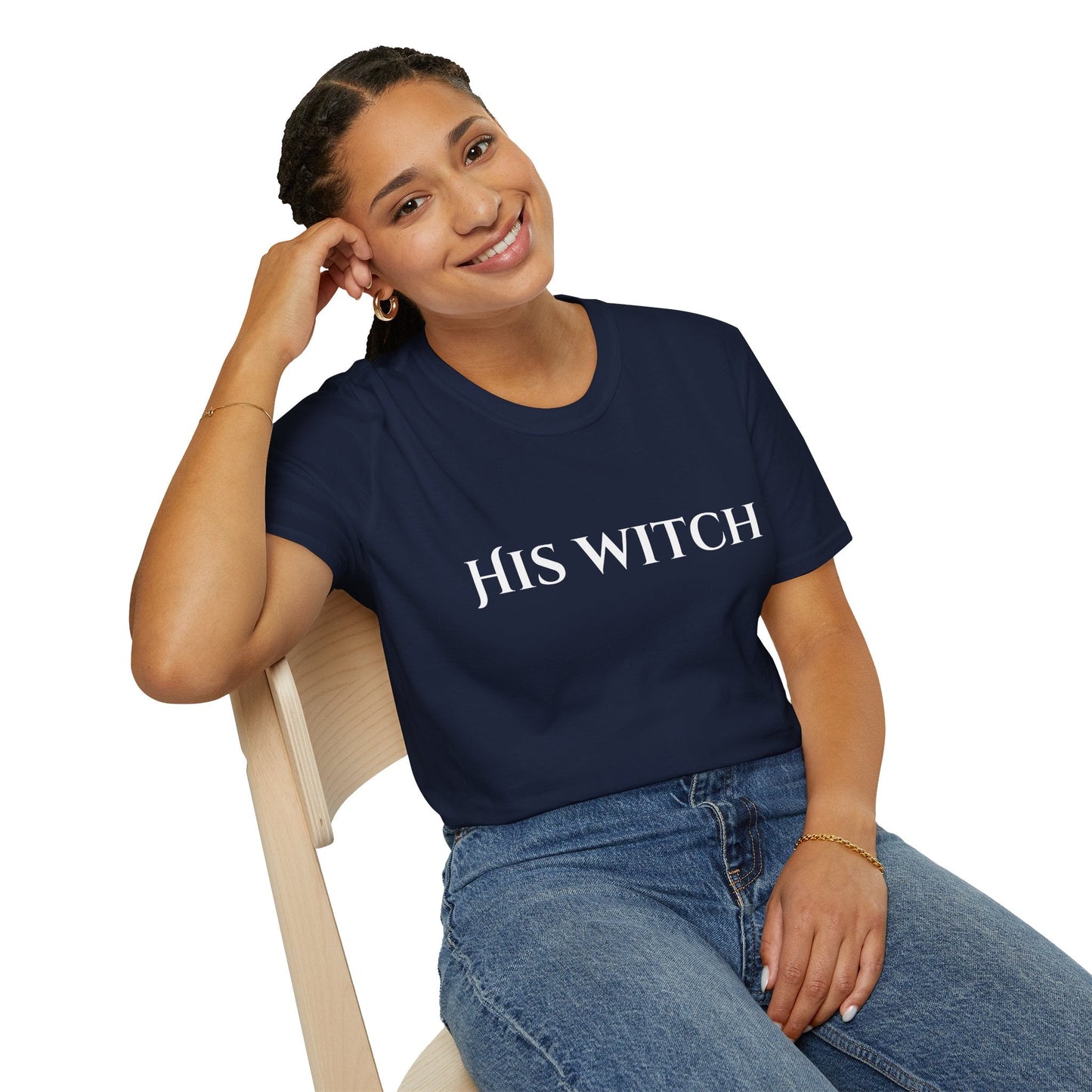 His Witch Halloween Shirt – Matching Couples Tee | Spooky Season Apparel – Royal T-Shirt for Anniversary Gift (37 view)