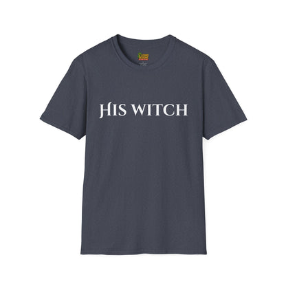 His Witch Halloween Shirt – Matching Couples Tee | Spooky Season Apparel – Heather Navy T-Shirt for Anniversary Gift (45 view)