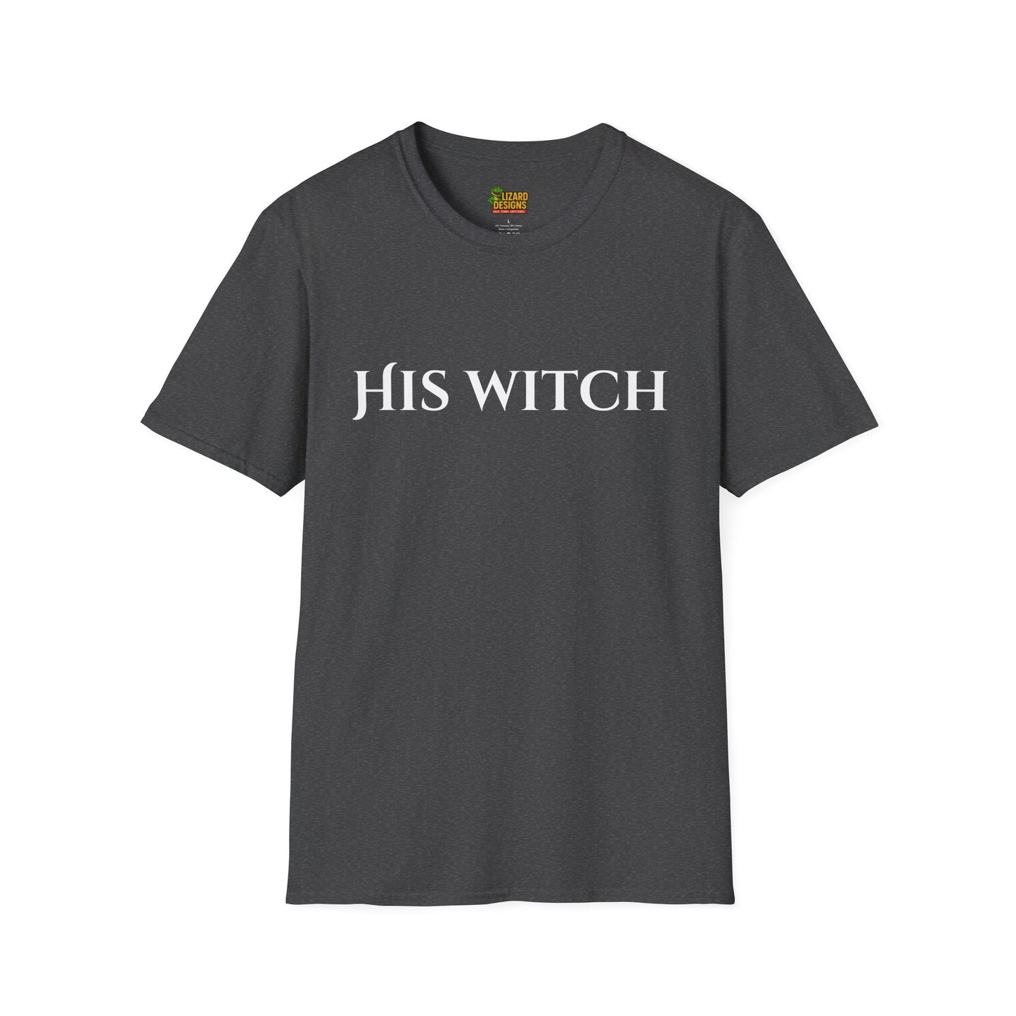 His Witch Halloween Shirt – Matching Couples Tee | Spooky Season Apparel – Dark Heather T-Shirt for Anniversary Gift (21 view)