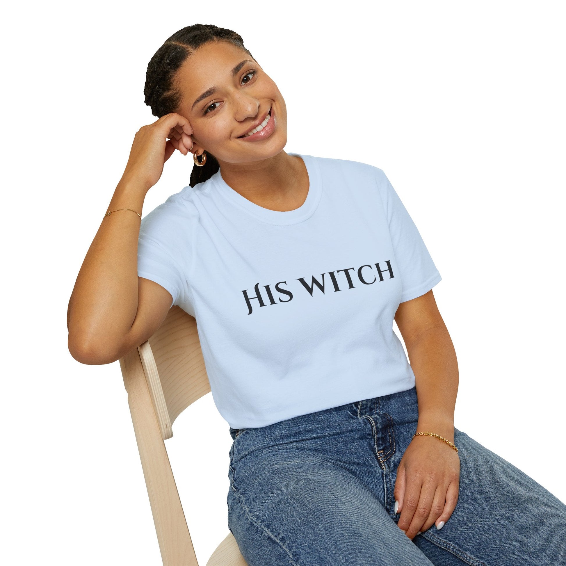 His Witch Halloween Shirt – Matching Couples Tee | Spooky Season Apparel – Dark Heather T-Shirt for Anniversary Gift (25 view)