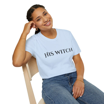 His Witch Halloween Shirt – Matching Couples Tee | Spooky Season Apparel – Dark Heather T-Shirt for Anniversary Gift (25 view)