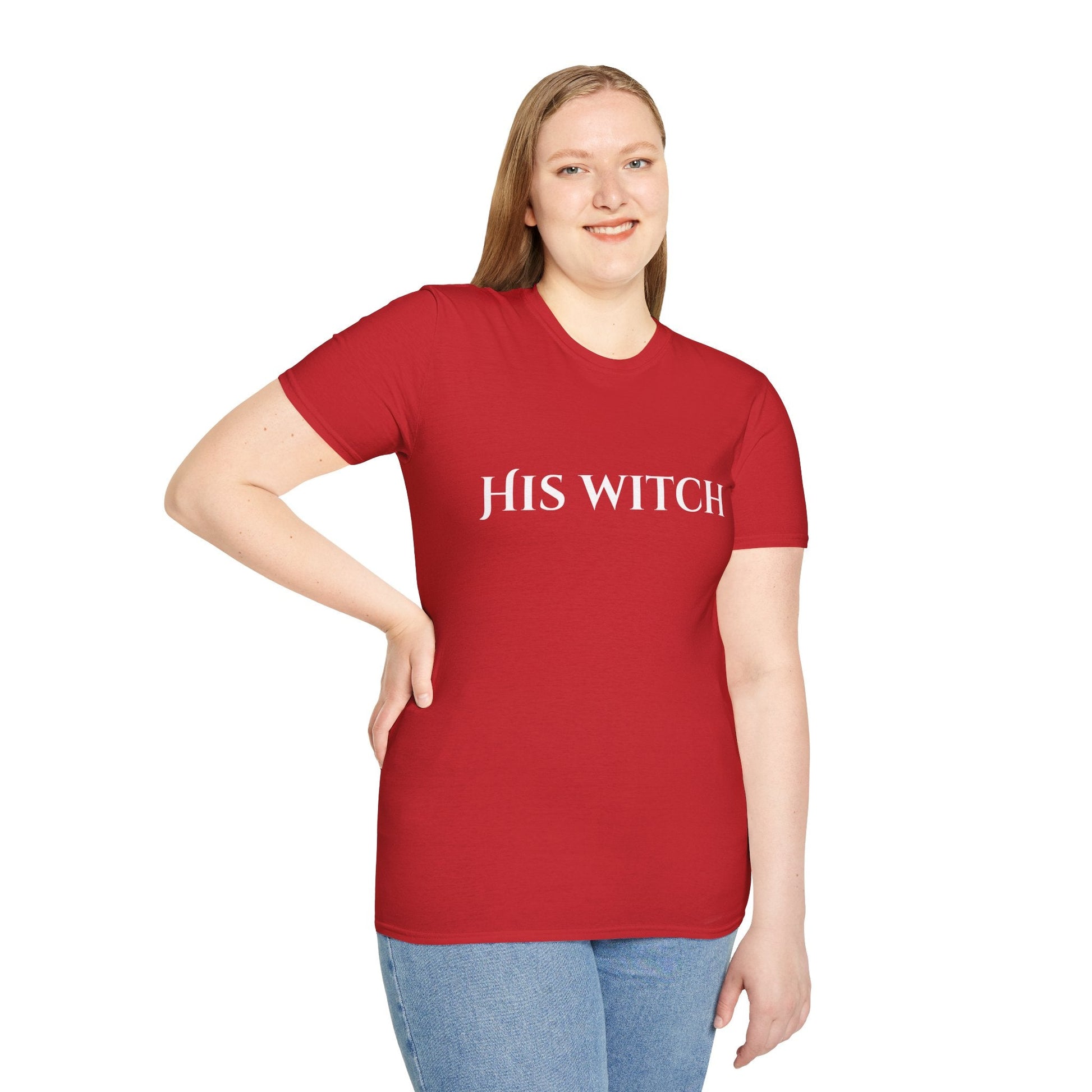 His Witch Halloween Shirt – Matching Couples Tee | Spooky Season Apparel – Heather Navy T-Shirt for Anniversary Gift (49 view)