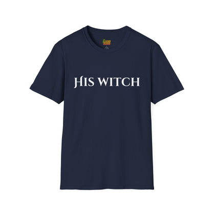 His Witch Halloween Shirt – Matching Couples Tee | Spooky Season Apparel – Navy T-Shirt for Anniversary Gift (39 view)