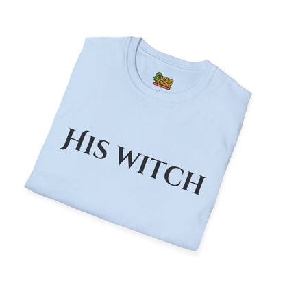 His Witch Halloween Shirt – Matching Couples Tee | Spooky Season Apparel – Light Blue T-Shirt for Anniversary Gift (28 view)