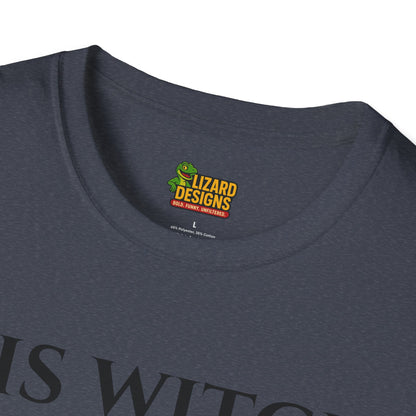His Witch Halloween Shirt with Ghost – Matching Couples Tee | Spooky Season Apparel – Heather Navy T-Shirt for Anniversary Gift (35 view)