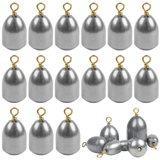Fishing Sinkers Weights Kit – 105 Piece Iron Drop Shot Set – 1/8oz-15pcs Fishing Gear by SbrTnHomes