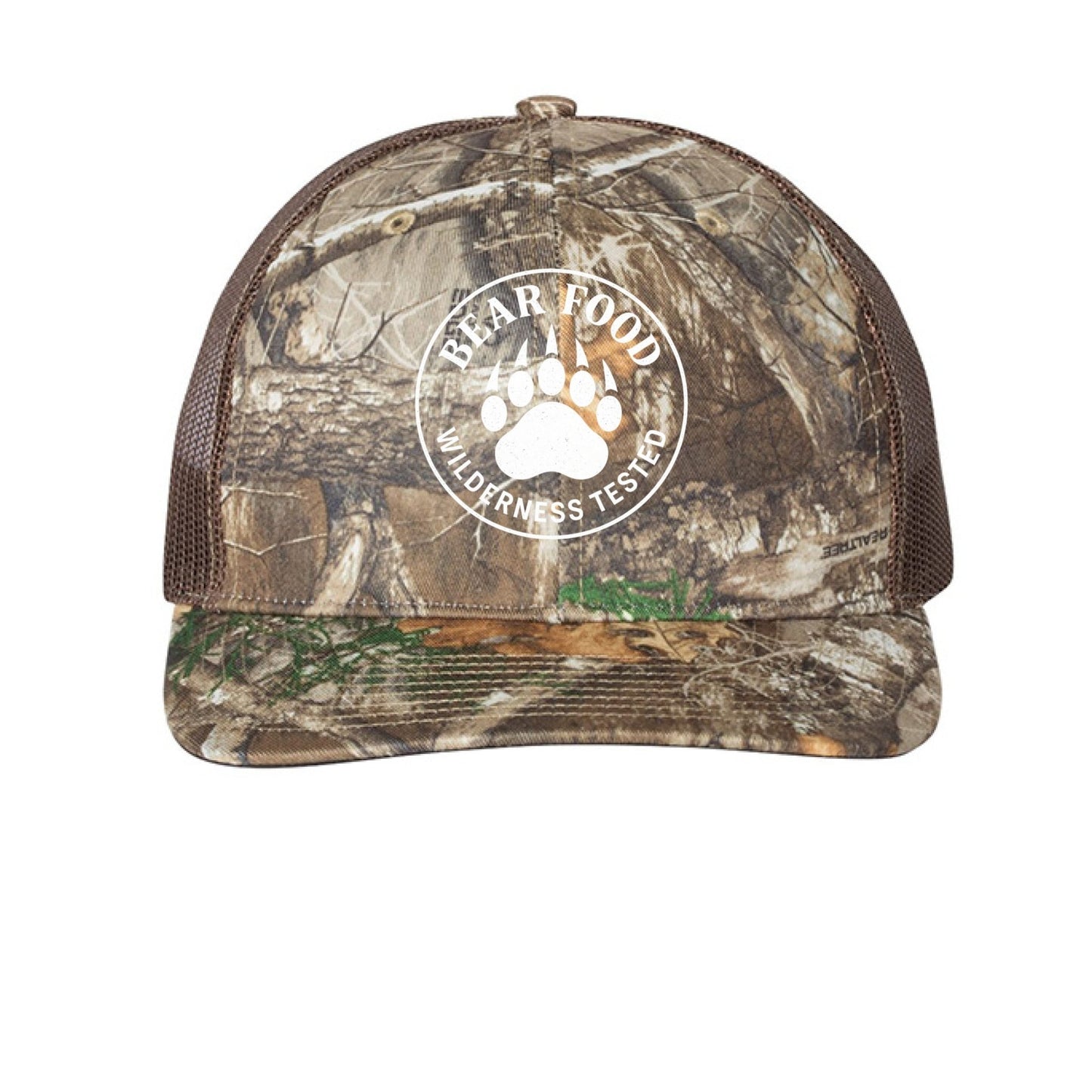 Hunt Fish Chill “Bear Food” Hat – Realtree® Camo Trucker Cap | Outdoor Humor Snapback – Realtree Edge/ Brown Hats for Apparel (17 view)