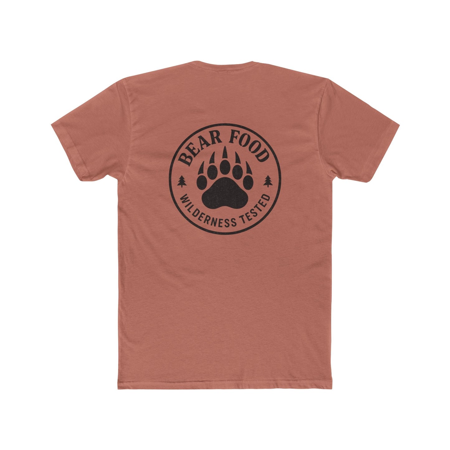 Hunt Fish Chill Bear Food Tee – Wilderness Tested Graphic Shirt | Outdoor Adventure Apparel – Solid Desert Pink T-Shirt for adventure (6 view)