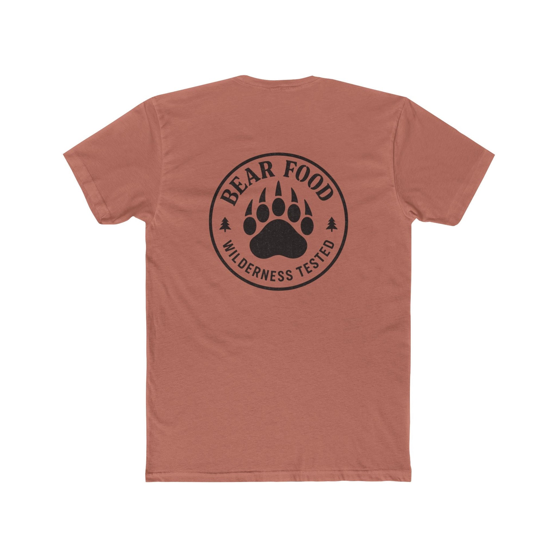 Hunt Fish Chill Bear Food Tee – Wilderness Tested Graphic Shirt | Outdoor Adventure Apparel – Solid Desert Pink T-Shirt for adventure (6 view)