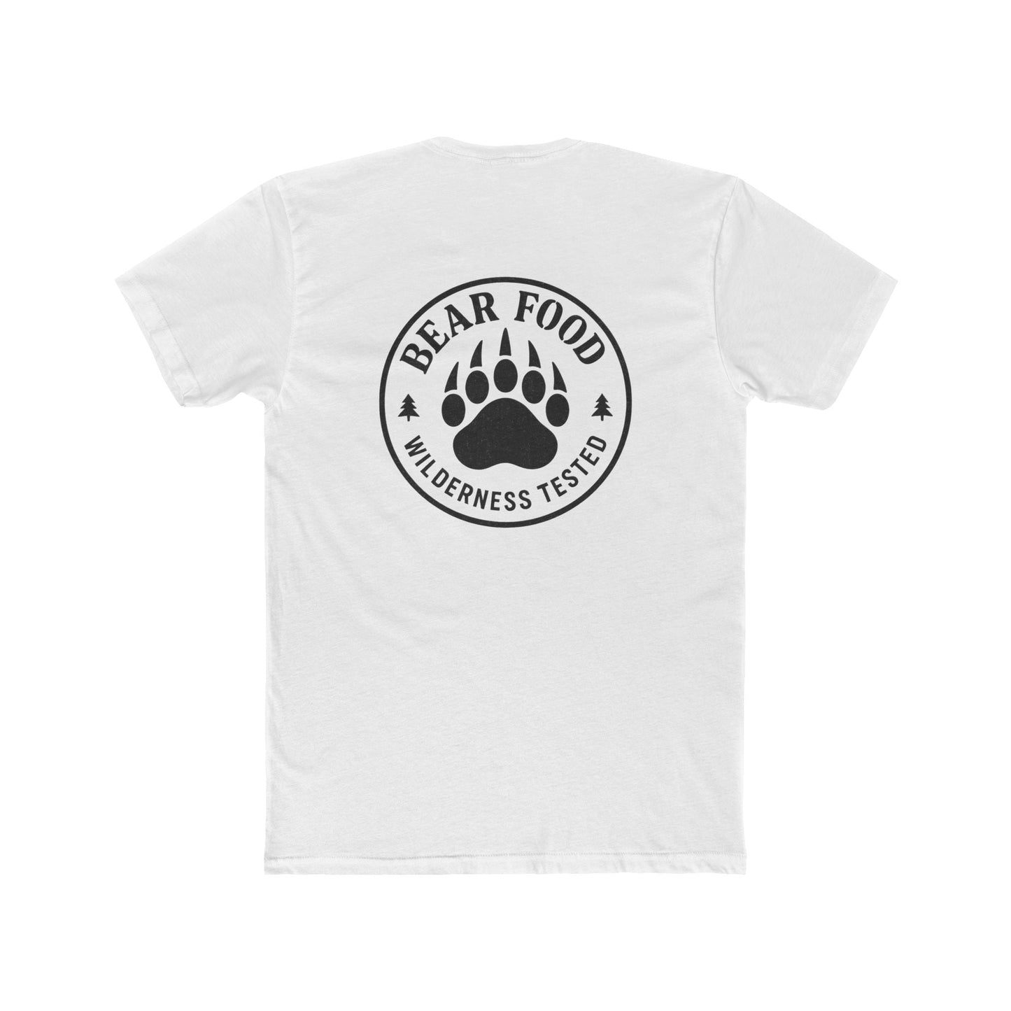 Hunt Fish Chill Bear Food Tee – Wilderness Tested Graphic Shirt | Outdoor Adventure Apparel – Solid White T-Shirt for adventure (2 view)