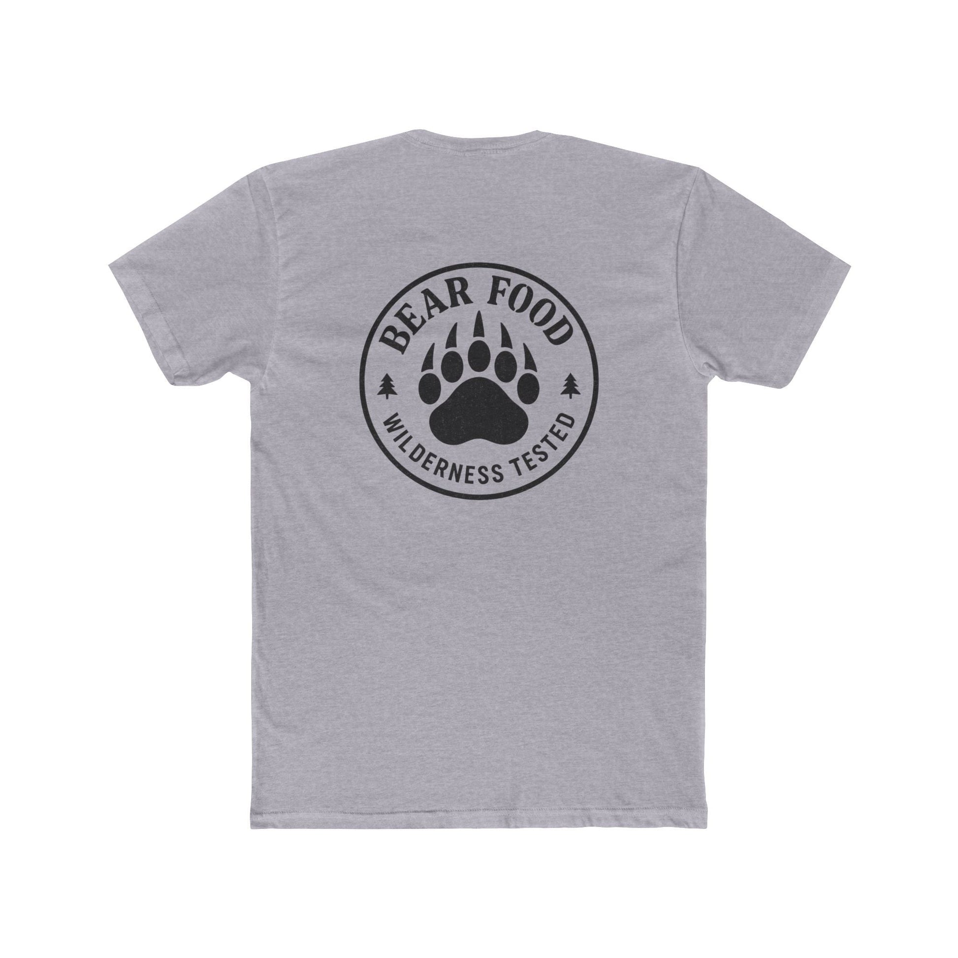Hunt Fish Chill Bear Food Tee – Wilderness Tested Graphic Shirt | Outdoor Adventure Apparel – Heather Grey T-Shirt for adventure (10 view)